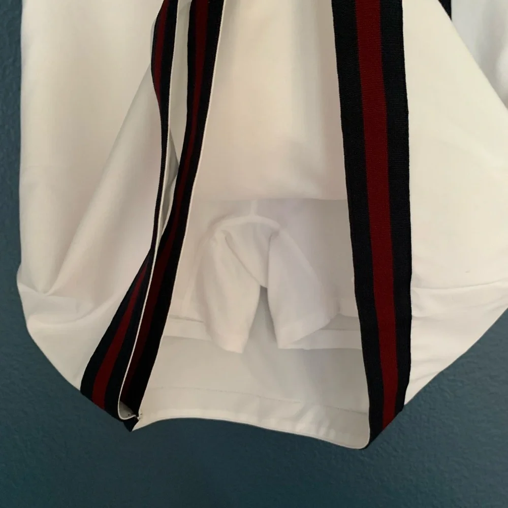 G/FORE White Mini Skirt with Black and Red Trim - Picture 6 of 8